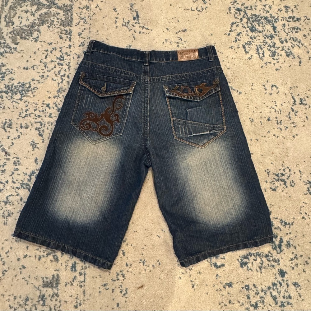 Fasui Jeans  Distressed Colorway Oversized  Jorts Pocket Design 36 Y2K